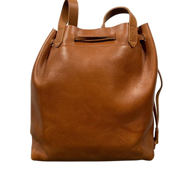 Madewell The Medium Drawstring Transport Tote bag in Cider leather hobo boho - Picture 6 of 14